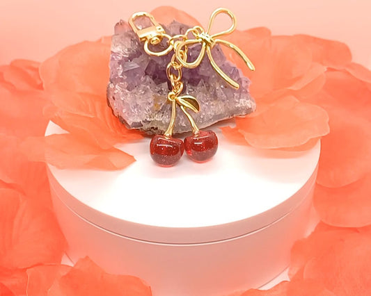 1pc Unisex Red Cherry Shape Keychain